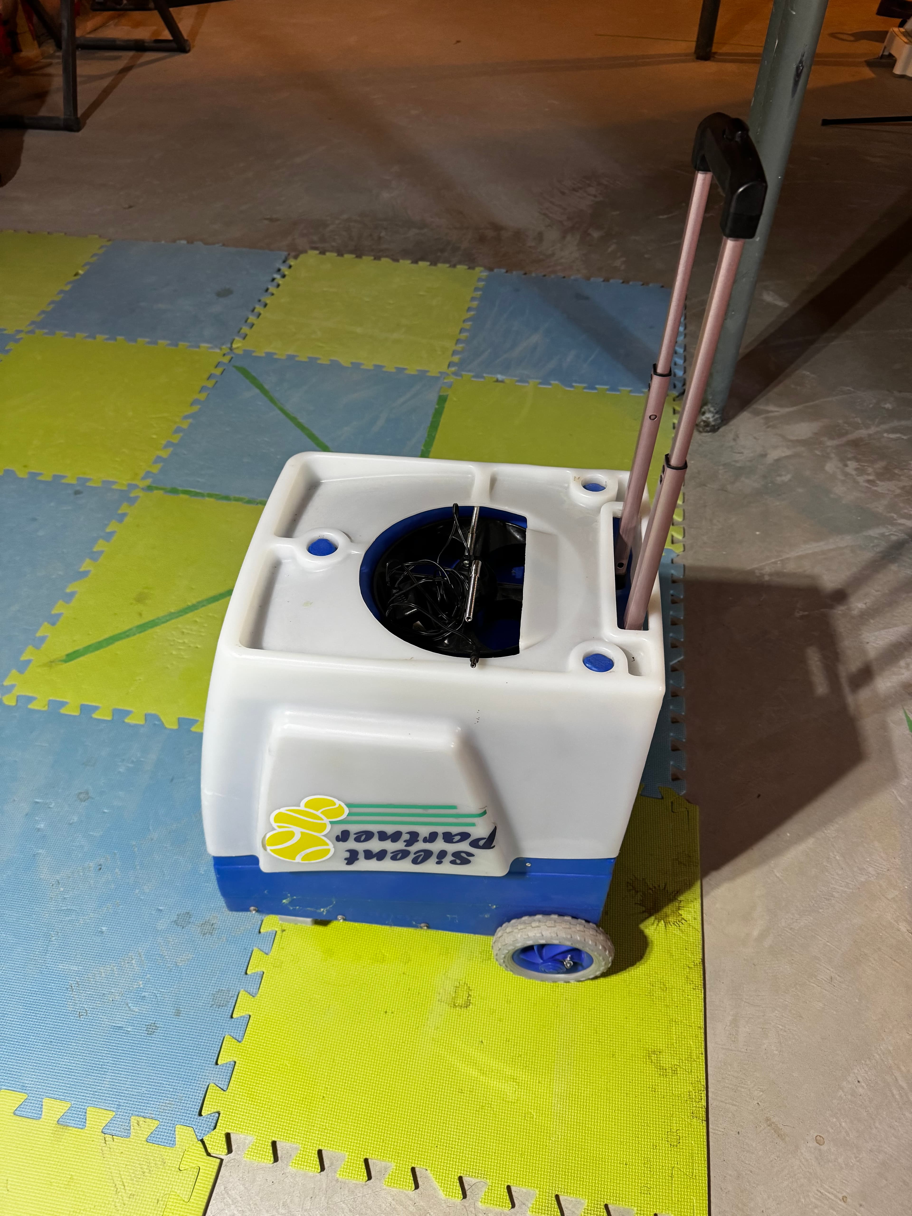 Silent Partner Tennis Ball Machine + Hopper + 30 Balls 3